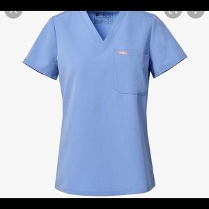 FIGS Womens Catarina Top Ceil Blue XS